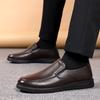 Мужские туфли кожаные туфли мужские туфли для папы мужские деловые туфли для папы весенние и осенние повседневные туфли из кожи мягкая подошва