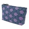 Indenya Inden Pouch Deerskin Miso Hydrangea Pattern Navy X Purple Calico X Gray Lacquer 8008