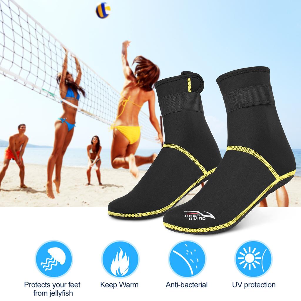 Diving Socks 3mm Neoprene Beach Water Socks Thermal Wetsuit Boots Anti Slip Diving Socks for Rafting Snorkeling Sailing Swimming