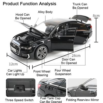 1:Масштаб 1:18 Модель автомобиля Honda Accord A6L Игрушка Металлический корпус Прочный Долговечный Транспортное средство Амортизация Двери открываются Миниатюрные модели Игрушки для детей