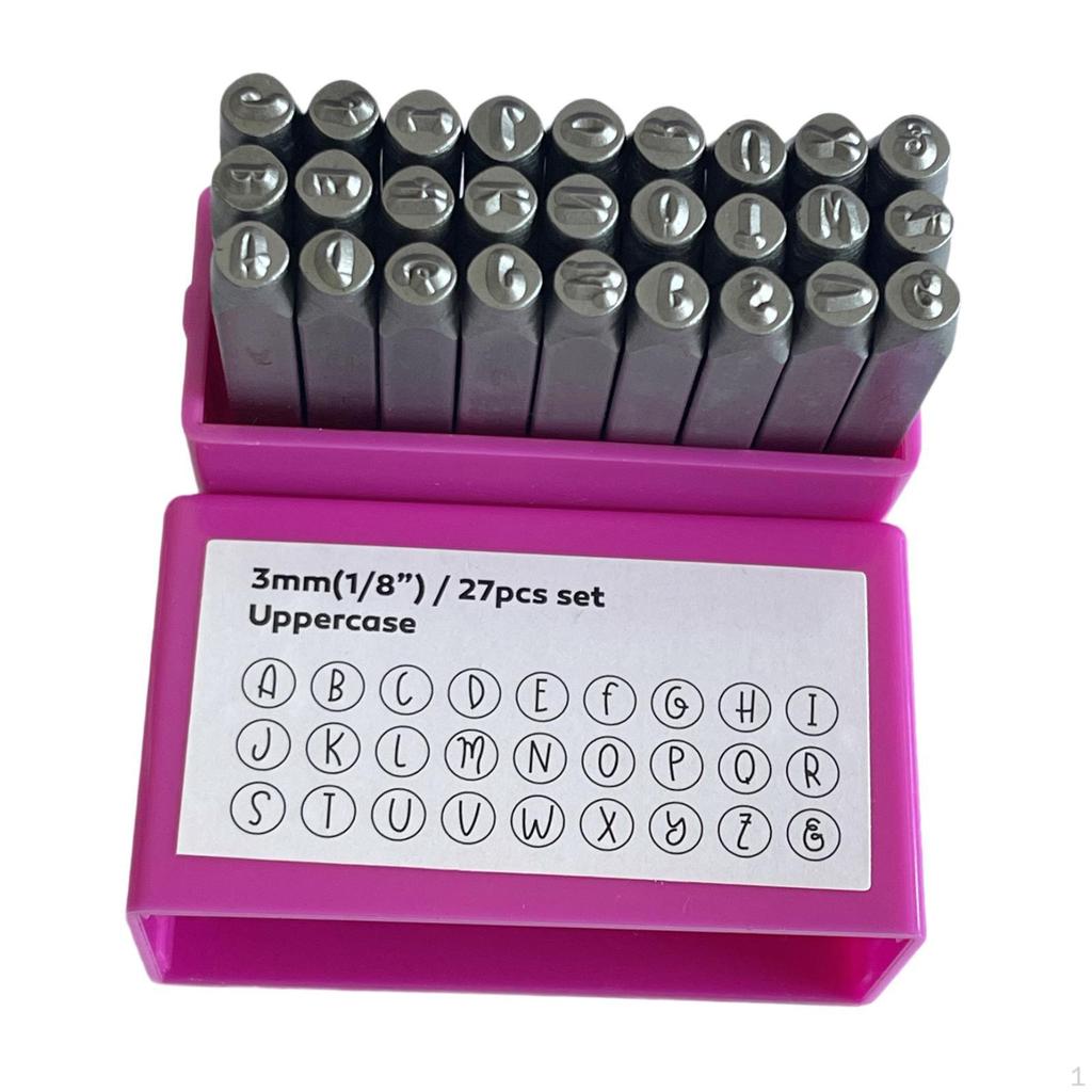 Metal Stamping Set 3mm,Professional Lightweight Sturdy Portale Steel Stamps for Jewelry Making