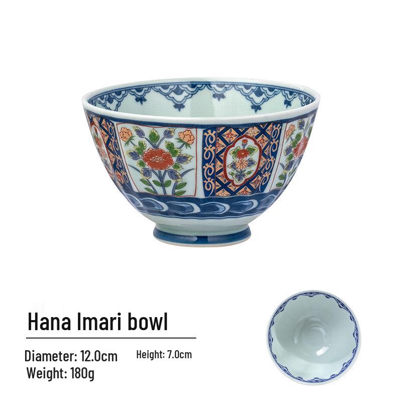 Японские керамические пиалы для риса Kinran Te Kaki Imari Mino Ware для дома и коммерческого использования
