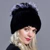 New Winter Real Rabbit Fur Beanies Hat Women 100% Genuine Real Rex Rabbit Hat Good Elastic Knitted Rex Rabbit Fur Caps