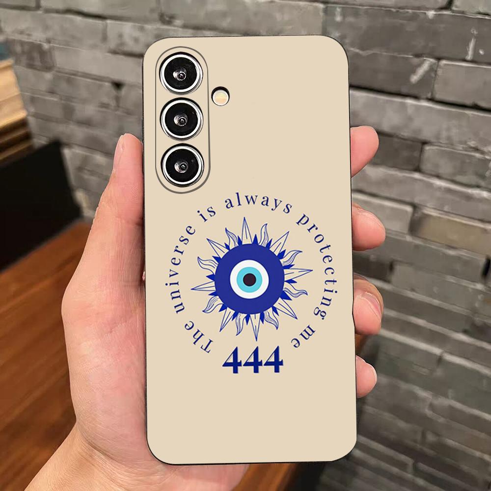Vintage Evil Eyes Blue Phone Case For Samsung S25 Edge S24 S23 S22 S21 S20 Ultra Plus Fe Galaxy A54 A53 A34 A25 A16 Silicon Cove