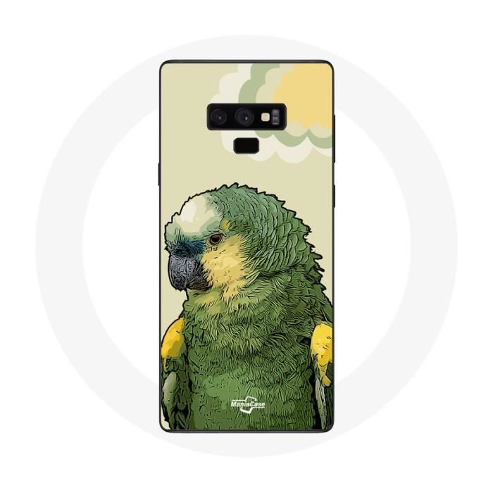 Case - Amazon - Samsung Galaxy Note 9 - Soft - Green - Parrots