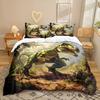Dinosaur Series 3D Digital Printing Three-Piece Bedding Kit Bed Sheet Quilt Cover