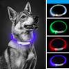 Светодиодный ошейник для собак Светящиеся ошейники для собак USB Перезаряжаемый ТПУ Светящийся Безопасный Базовый Ошейник для Собак для Крупных Средних Маленьких