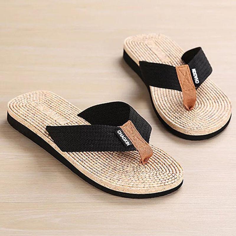 Summer Men Flip Flops Beach Casual Shoes Men Sandals Outdoor Comfortable Non-Slip Bathroom Shoes Home Slippers for Men Slides