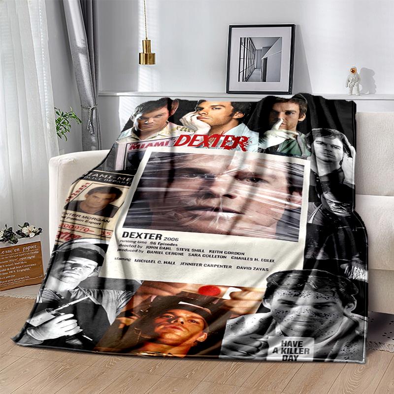 Dexter Flannel Blanket Soft Warm All-Season Throw, Design for Camping, Car Travel, Hiking Sofa, Bed, Office Perfect Gift for Parties