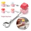 Расслабляющий DIY Брелок-клавиатура для снятия стресса Без подсветки Колпачки клавиш Клавиатурный кликер Игрушка Снятие стресса Кнопки Клавиатуры Пальцевые колпачки