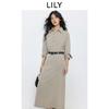 LILY Workwear Waist Cinching Shirt Skirt Dress