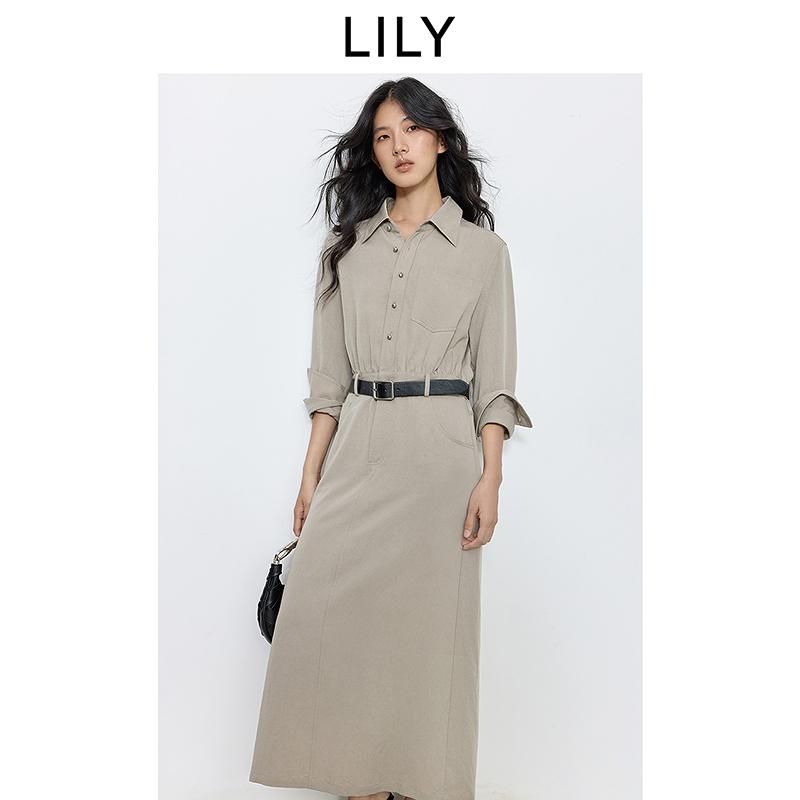 LILY workwear waist cinching shirt skirt dress