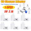 Адаптер для США 5 В 2 А, быстрозарядный переходник, один USB-зарядный телефон, настенное зарядное устройство, путешествия в США, Япония, Таиланд, Канада, Колумбия