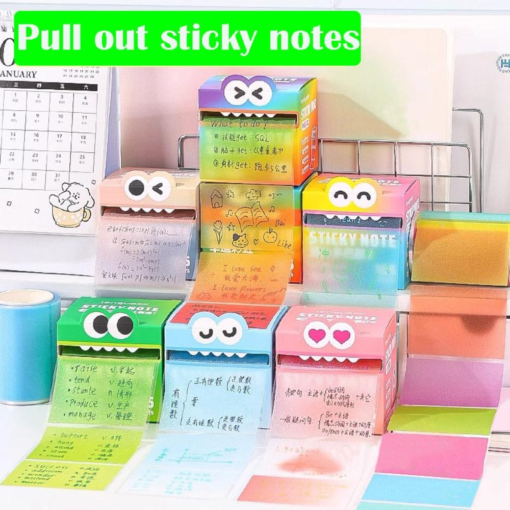 105 Sheets Pull Out Design Sticky Notes Cartoon Message stickers  Office School Supplies Stationery