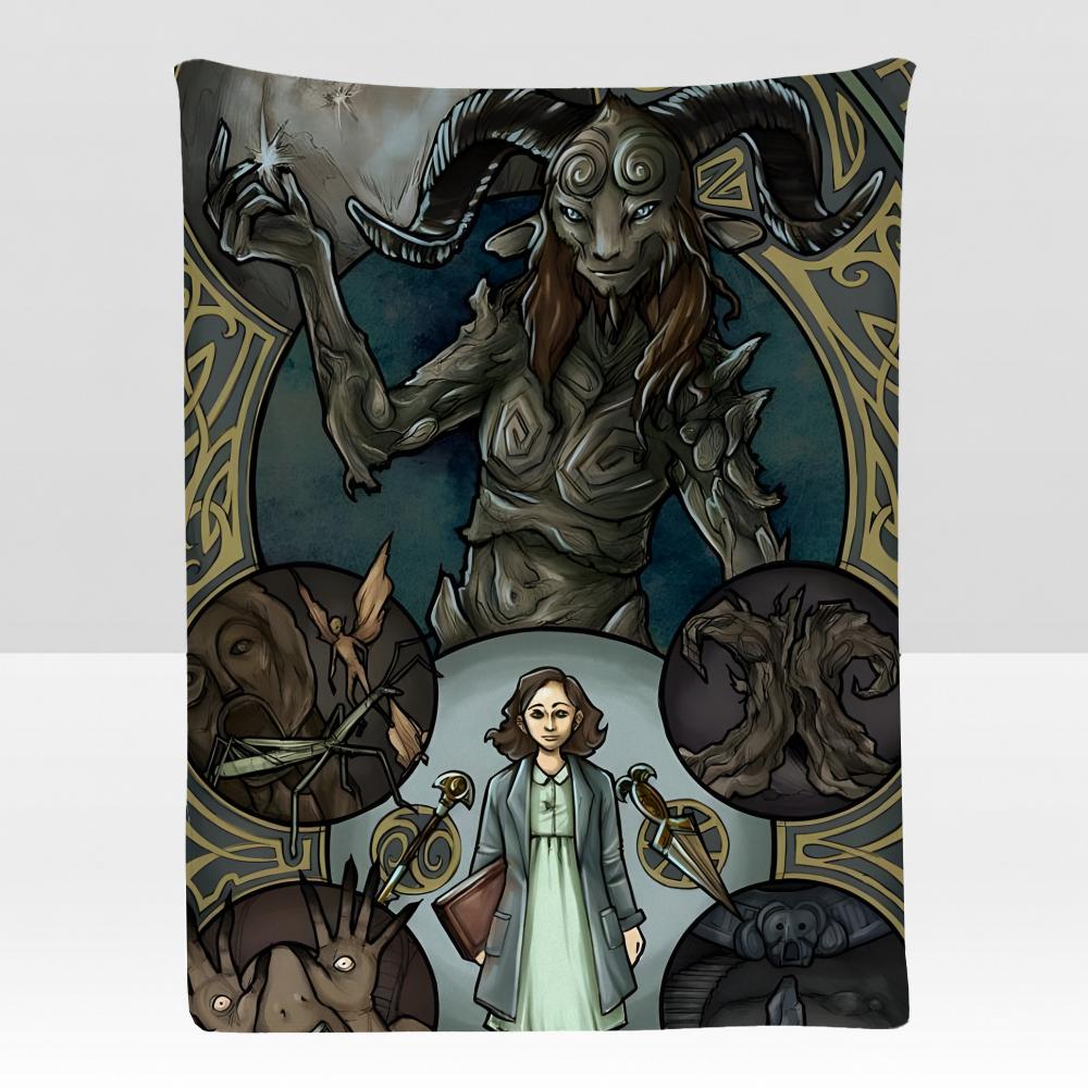 fantasy PPan Labyrinth Tale Throw Soft Flannel Blanket for Bed Bedroom Sofa Picnic Throw Skinfriendly Breathable Gift Cover