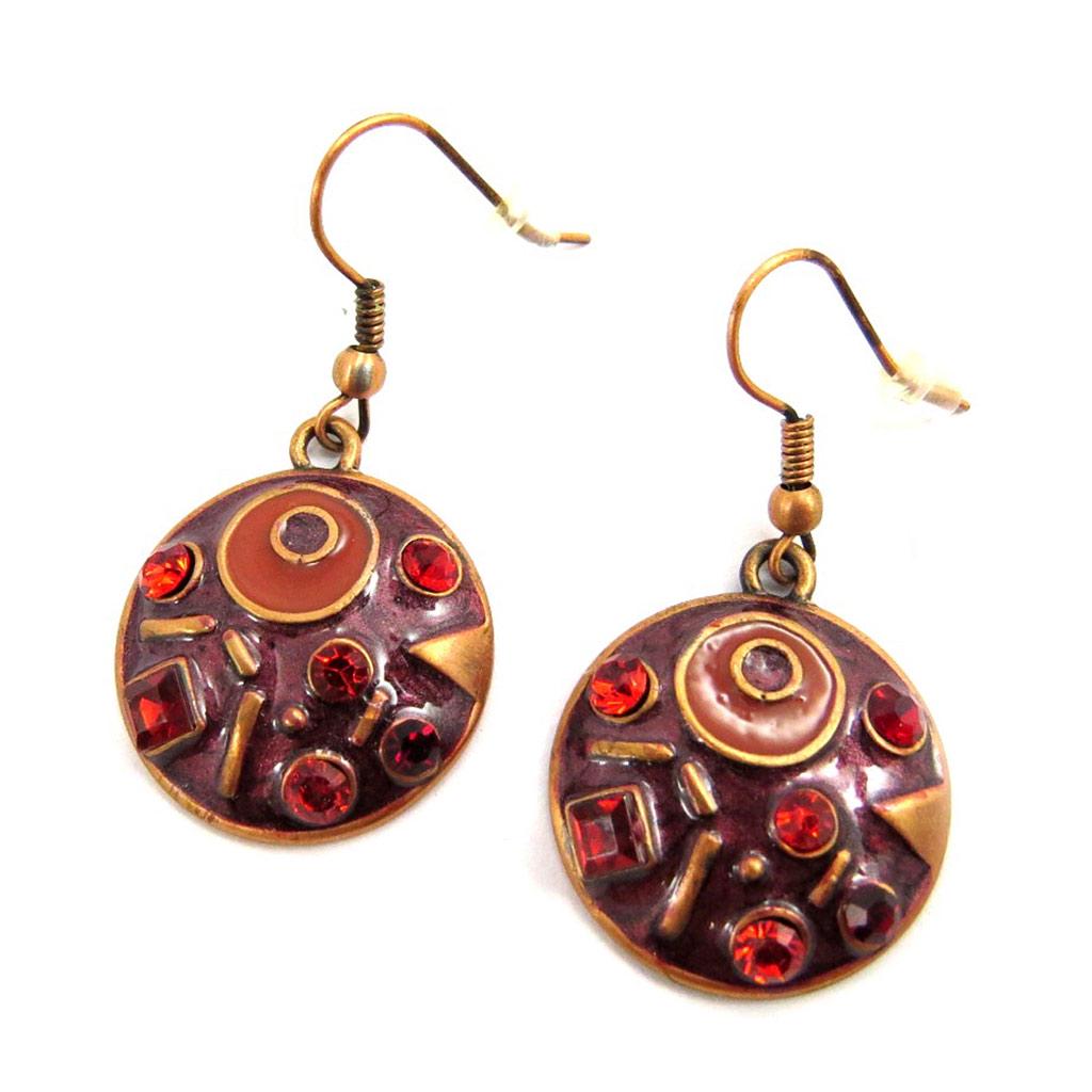 Les Trésors De Lily [E5112] - Red 'Rita' Earrings