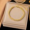 18K Gold Titanium Steel Bracelet - Women's Japanese Korean Fashion, Light Luxury, Non-Fading Jewelry