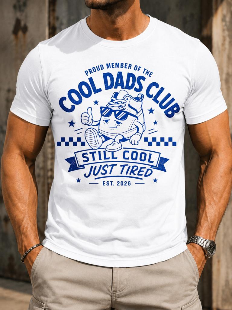 Cool Dads Club Sneaker Dad Character Checker Accents And Still Cool Just Tired Lettering Unisex Unisex All Tshirt