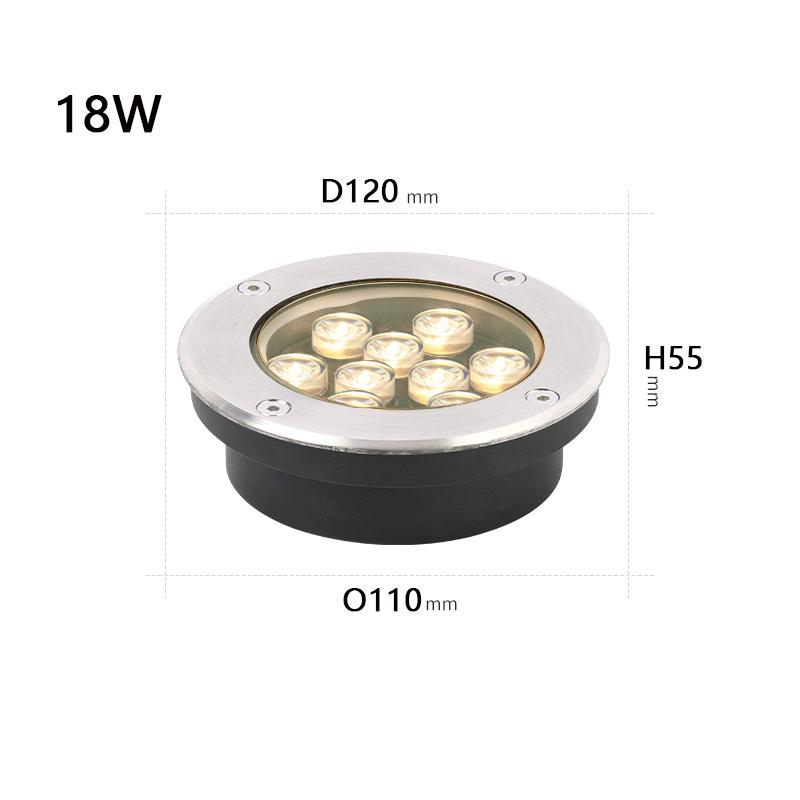 Spotlight 30 IP67 Waterproof Garden Decoration LED Underground Light 6W 10W 12W Outdoor Landscape Floor Light Square Floor Light