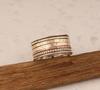 Дизайнерское кольцо ручной работы Spinner Band, Стерлинговое серебро 925 пробы, Твердое кольцо, Кольцо унисекс, Заявление, Кольцо для вечеринки,