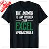 Ответ на любую проблему — это футболка с принтом таблицы Excel, подарок на день рождения, милый подарок на годовщину, день рождения, футболка