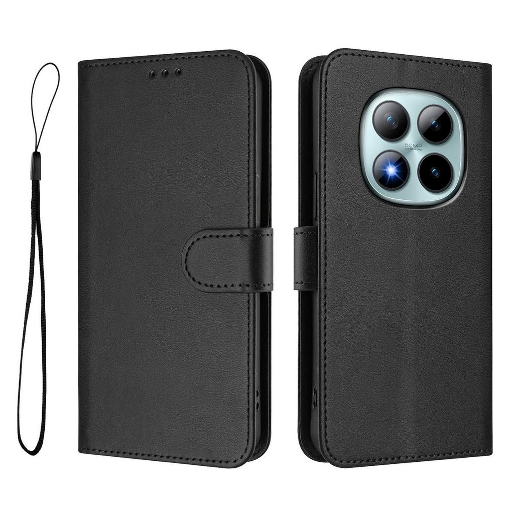 For Xiaomi Redmi Note 15 Pro+ 5G Wallet Case RFID Blocking Calf Texture Leather Stand Phone Cover with Strap