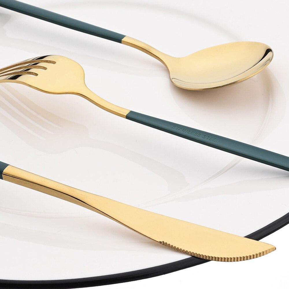 24 шт. набор столовой посуды с подарочной коробкой, нож, вилка, ложка, ужин, набор столовых приборов, посуда из нержавеющей стали, столовое серебро, еда, кухня