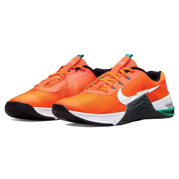 Nike Metcon 7 Total Orange Clear Emerald Мужские кроссовки темно-дымчато-серые белые CZ8281-883