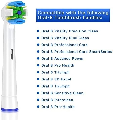 Replacement Brush Heads Compatible with Oral Electric Toothbrush - Floss Toothbrush Head Fits for Oral B Pro