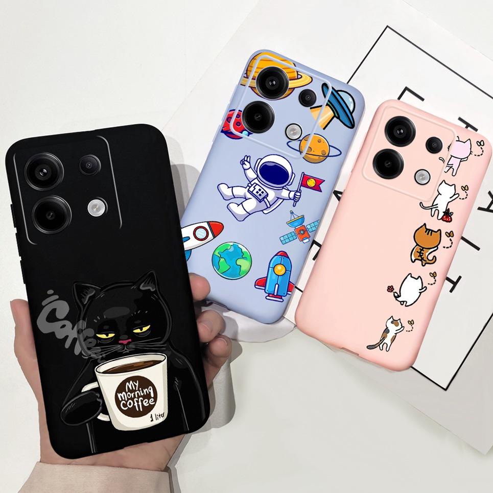 For Xiaomi Poco X6 Pro 5G Phone Case Xiaomi Poco M6 Pro 4G Back Cover Cartoon Cool Style Child's Coque Funda Soft Silicone TPU