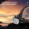 Rechargeable LED Headlamp with Built In 18650 Battery Outdoor Camping Night Fishing Lantern Head Light with 4 Lighting Modes