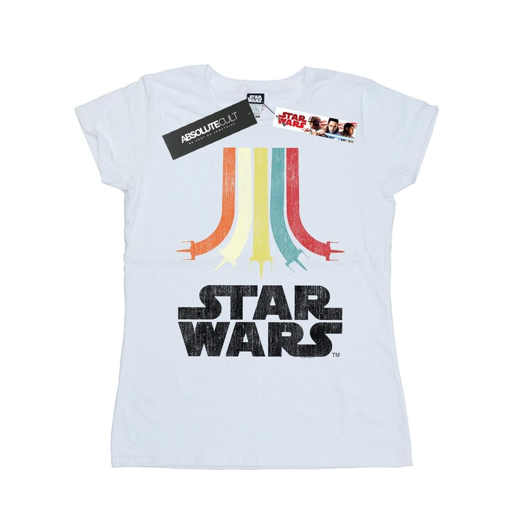 Star Wars Womens/Ladies Retro Rainbow Cotton T-Shirt