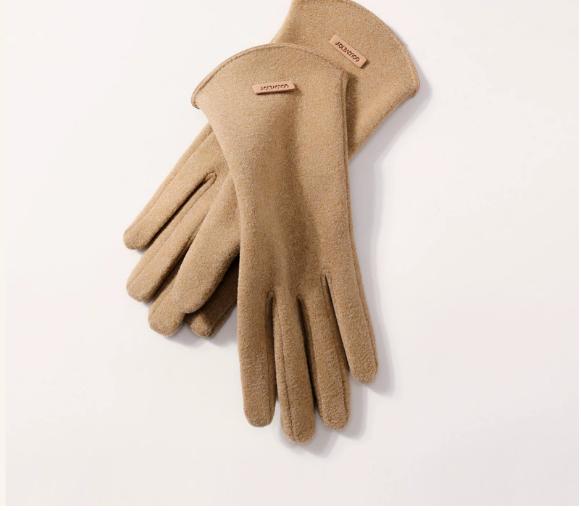 25 Wool Cashmere Gloves Women's Winter Velvet Thickened Cold-proof Warm Waterproof Windproof Touchscreen Riding Driving