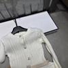 French Elegant Spring Knit Cardigan: Solid Color, Round Neck, Slimming Waist-Cinch, Long Sleeve, Versatile Top