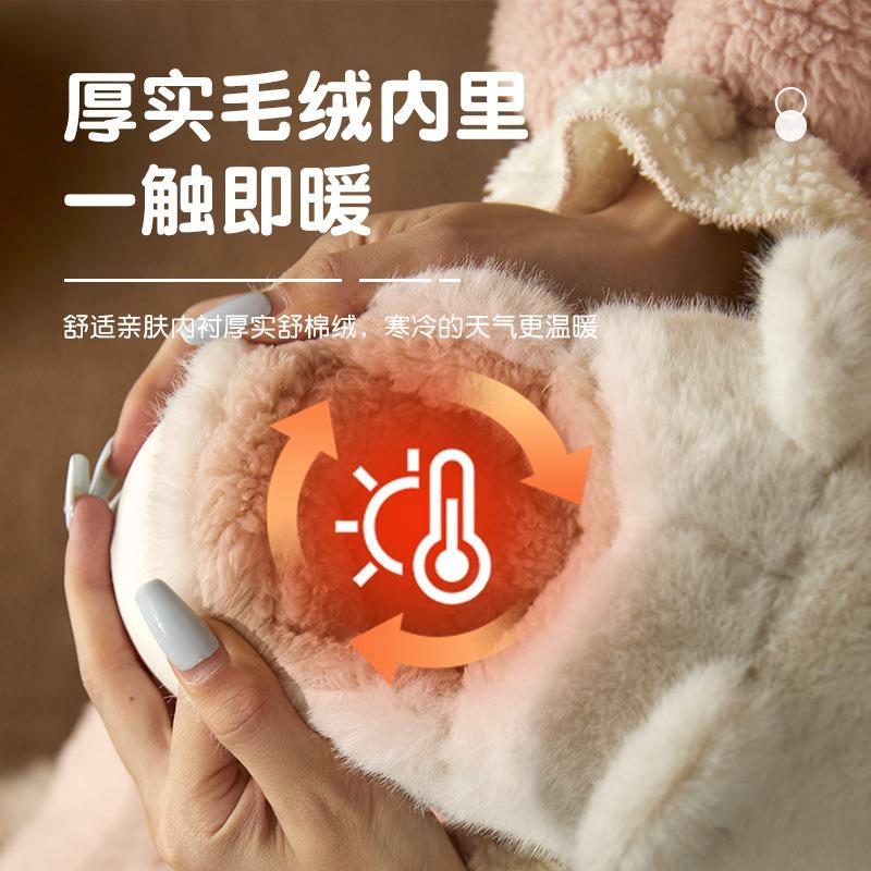 Bag Heel Cotton Slippers Men and Women Couples Fluffy Shoes Non-slip and Warm Winter Home Piled and Thickened Cute Bear Cotton Shoes