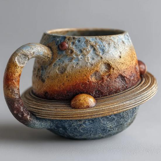 Кофейные чашки с космической тематикой и эргономичной ручкой, пригодные для мытья в посудомоечной машине, кружки с тиснением в виде планет Солнечной системы, кружки с изображением планет