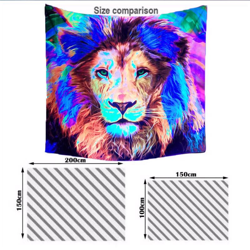 УФ-флуоресцентный гобелен с принтом, настенный художественный домашний декор