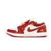 Air Jordan 1 Радостные и Восторженные Кожаные Нескользящие Низкие Винтажные Баскетбольные Кроссовки Мужские Белые Красные FJ3459-160(Команда189-)