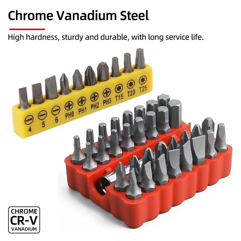 Набор отверток 25 мм, шлицевые биты Phillips Pozidriv Torx, квадратная шестигранная отвертка, шестигранный хвостовик 1/4, электрическая отвертка, ручной инструмент