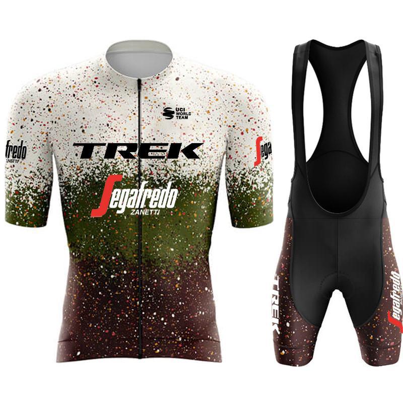 2026 Костюм для велоспорта Trek Segafredo Team с коротким рукавом для мужчин и женщин - Дышащая, влагоотводящая ткань для летнего шоссейного и горного велоспорта