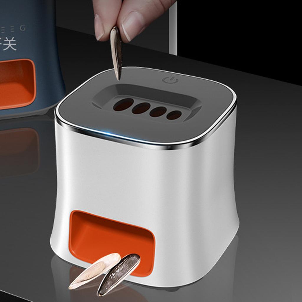 Белая автоматическая машина для очистки семечек подсолнуха USB Автоматическая шелушилка для семечек подсолнуха Инструмент для вскрытия Очиститель для семечек подсолнуха