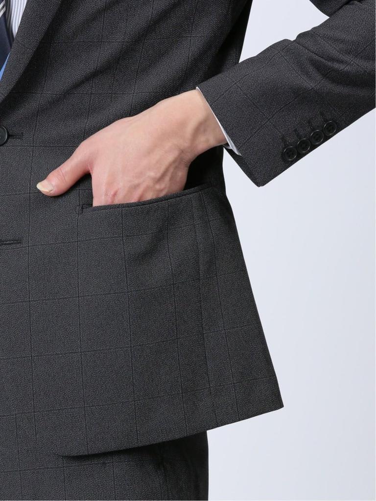 Костюм мужской Takakyu Slim Fit тянущийся и антибактериальный и против запаха, размер Y, серый, без спинки, удобный, моющийся, вертикально, горизонтально, по диагонали,