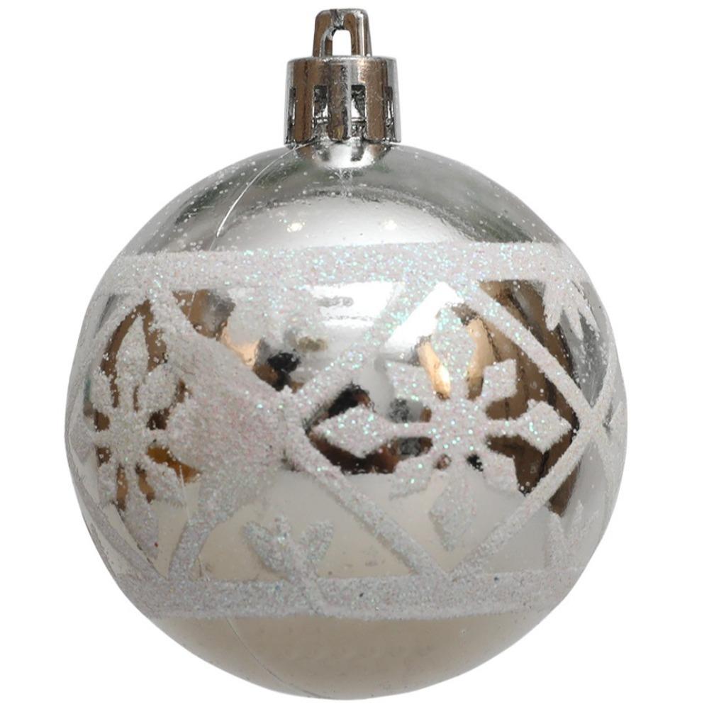 6Pcs/Box Electroplated Plastic Ball Christmas Tree Ornament Plastic Christmas Decorations