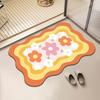 Коврик для пола в ванной, коврик для ног, мягкий впитывающий коврик из диатомовой грязи, нескользящий для туалета, туалета, коврик у двери туалета, ванная