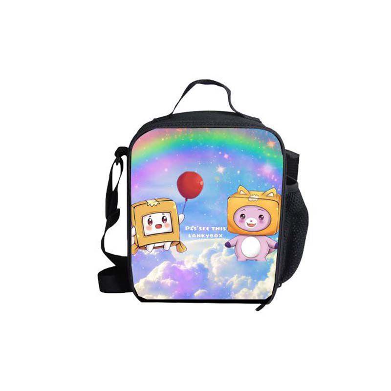 Lankybox Cartoon Lunch Bag Set 3 Piece Shoulder Backpack Package