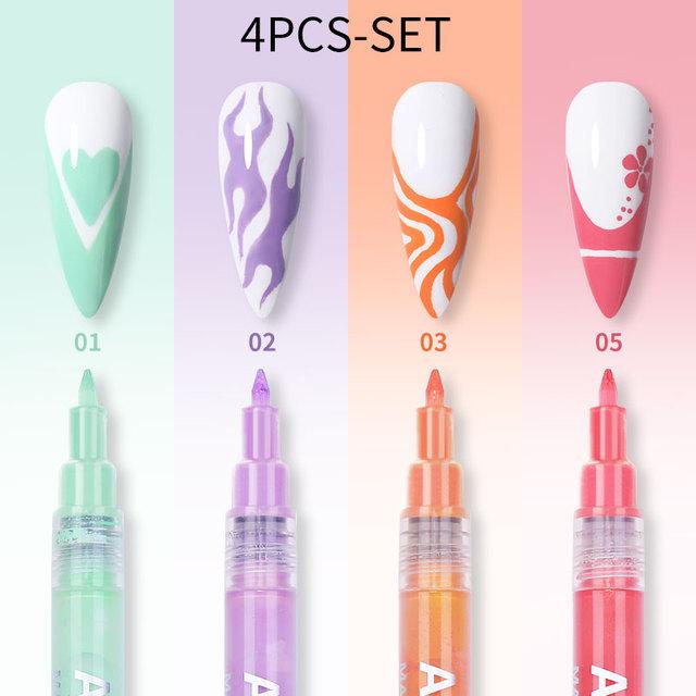 Ручка для граффити для ногтей, 3D-ручка для рисования, ручка-точка для ногтей, акриловая краска-маркер