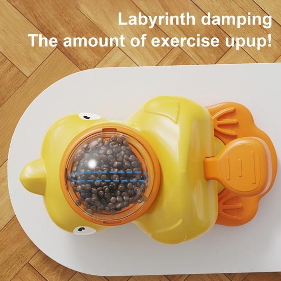 Интерактивная игрушка-пазл для медленного кормления собак, большой вместимости, не содержит БФА, легко моется, игрушка-диспенсер для лакомств для собак в форме мультяшной утки