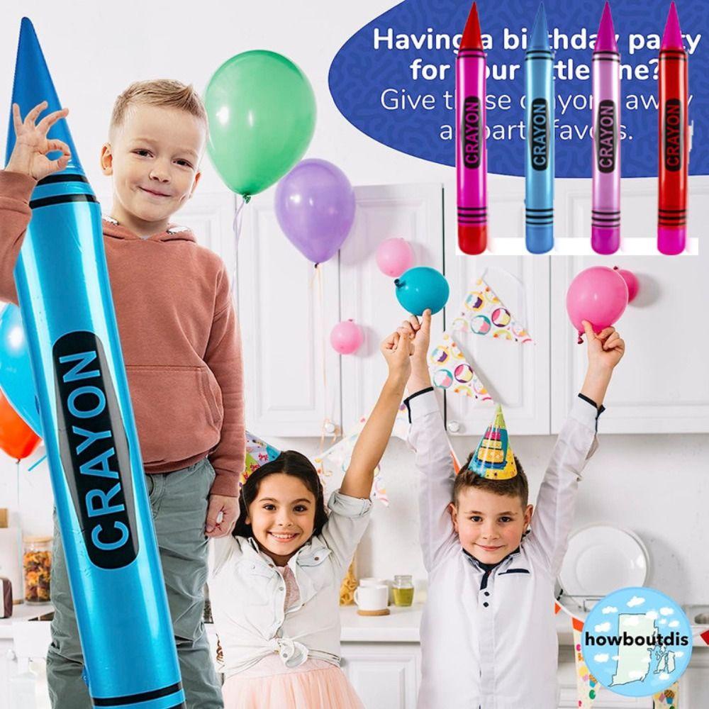 High Quality PVC Inflatable Pencil Jumbo Party Gift Neon Crayon Cute Lightweight Decorations Prop