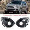 2PCS For Mitsubishi ASX / Outlander Sport 2013 2014 2015 Car Front Bumper Fog Lamp Light Cover Frame Trim Cap Hood Bezel