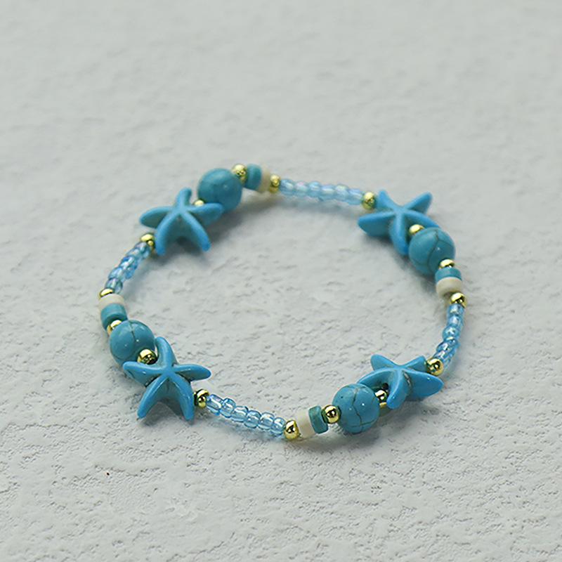 Handmade Seashell & Crushed Stone Bracelet with Lobster Clasp - Perfect Summer Travel Souvenir